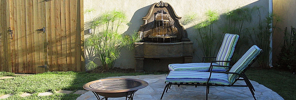 Mediterranean landscape - stone and fountain